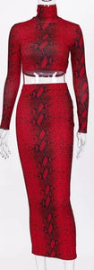 CANDY RED SNAKE SKIN