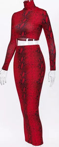 CANDY RED SNAKE SKIN